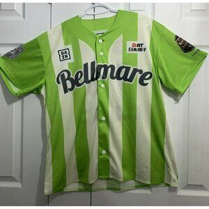 SHONAN BELLMARE FRIDAY NIGHT J LEAGUE JAPAN 12 GREEN STRIPE SHIRT SOCCER JERSEY